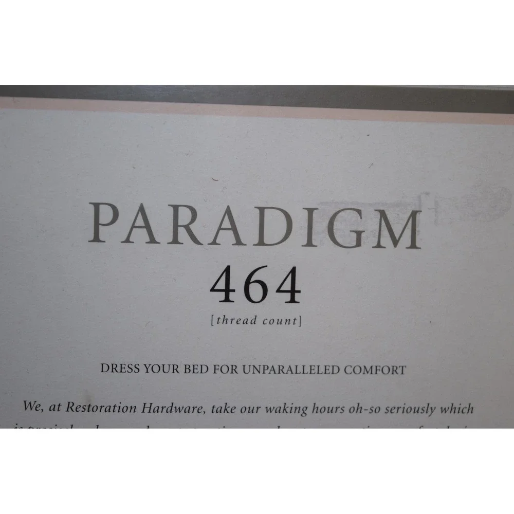 Restoration Hardware Paradigm 464 Euro Sham Egyptian Cotton Percale Ivory Italy